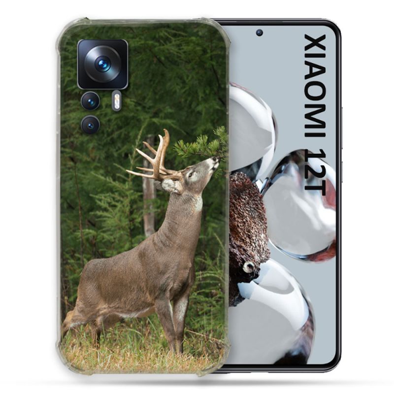 Coque Renforcée En Verre Trempé Pour Xiaomi 12T Chasse Cerf