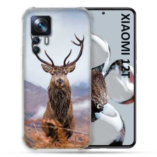 Coque Renforcée En Verre Trempé Pour Xiaomi 12T Chasse Chevreuil Montagne