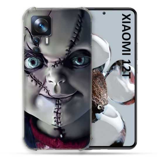 Coque Renforcée En Verre Trempé Pour Xiaomi 12T Horreur Chucky Cicatrice