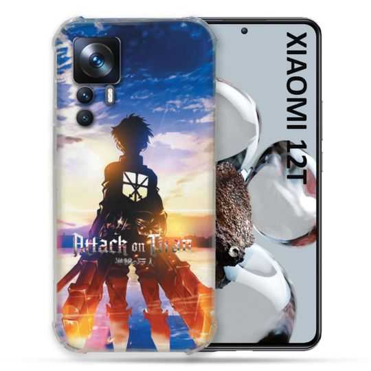 Coque Renforcée En Verre Trempé Pour Xiaomi 12T Manga Attaque Titans Soleil
