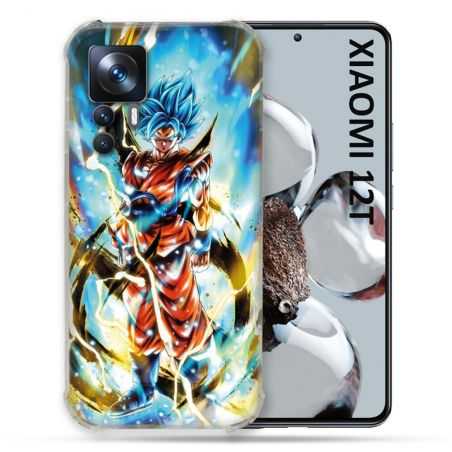 Coque Renforcée En Verre Trempé Pour Xiaomi 12T Manga Dragon Ball Sangoku Blanc