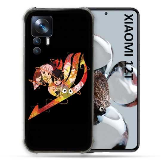 Coque Renforcée En Verre Trempé Pour Xiaomi 12T Manga Fairy Tail Logo Noir