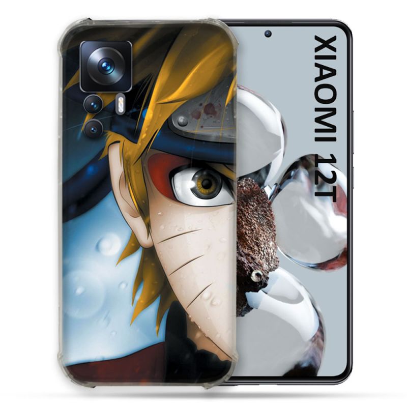 Coque Renforcée En Verre Trempé Pour Xiaomi 12T Manga Naruto Blanc