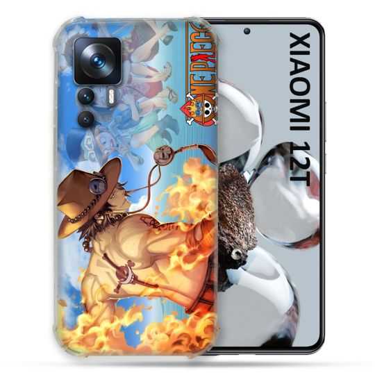 Coque Renforcée En Verre Trempé Pour Xiaomi 12T Manga One Piece Ace Color