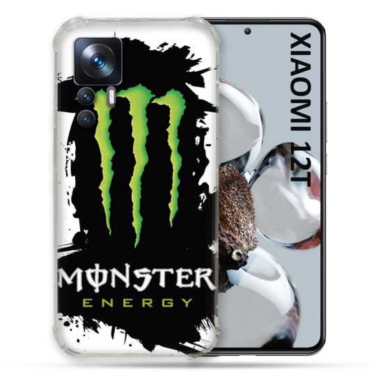 Coque Renforcée En Verre Trempé Pour Xiaomi 12T Monster Energy Tache