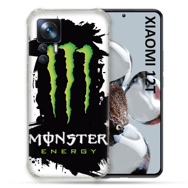 Coque Renforcée En Verre Trempé Pour Xiaomi 12T Monster Energy Tache