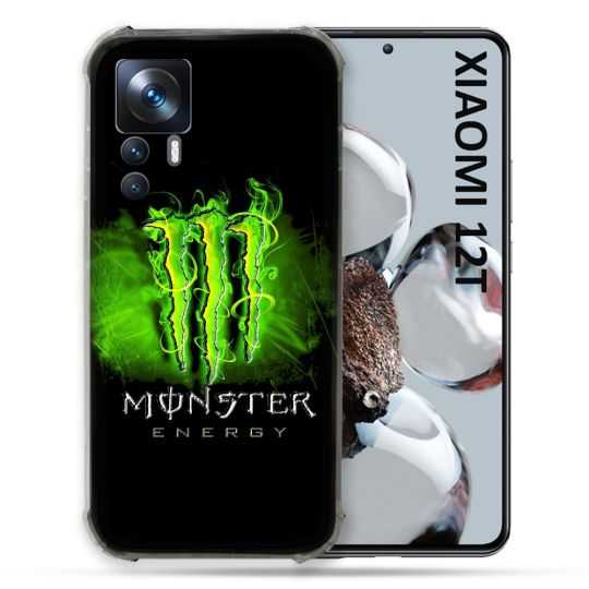 Coque Renforcée En Verre Trempé Pour Xiaomi 12T Monster Energy Vert