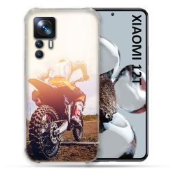 Coque Renforcée En Verre Trempé Pour Xiaomi 12T Moto Cross Soleil