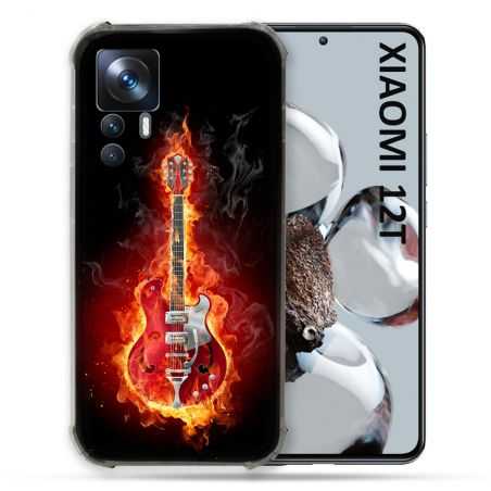 Coque Renforcée En Verre Trempé Pour Xiaomi 12T Musique Guitare Electrique