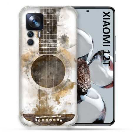 Coque Renforcée En Verre Trempé Pour Xiaomi 12T Musique Guitare Tag