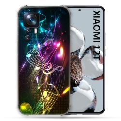 Coque Renforcée En Verre Trempé Pour Xiaomi 12T Musique Partition Multicolore