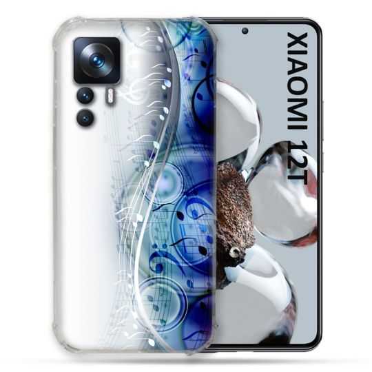 Coque Renforcée En Verre Trempé Pour Xiaomi 12T Musique Partition Vague