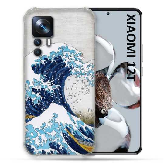 Coque Renforcée En Verre Trempé Pour Xiaomi 12T Peinture La Grande Vague