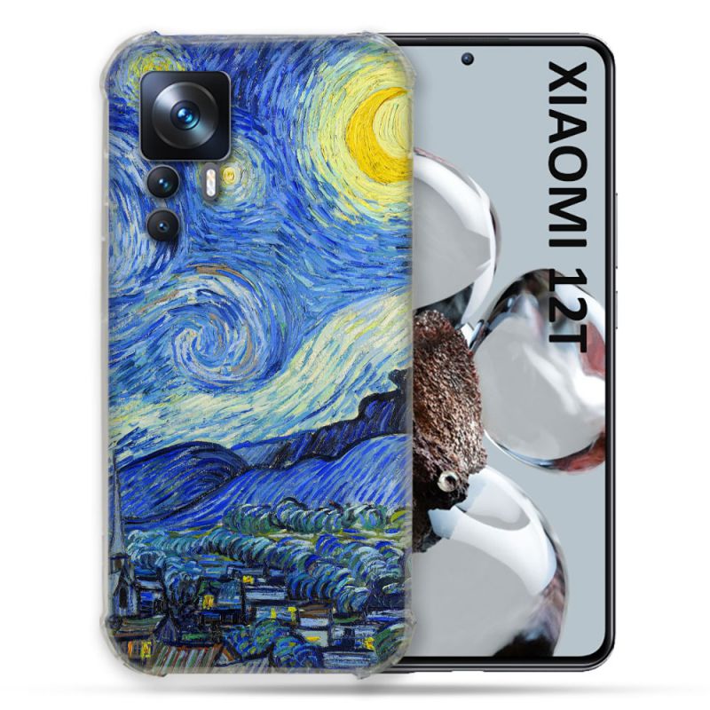 Coque Renforcée En Verre Trempé Pour Xiaomi 12T Peinture La nuit étoilée