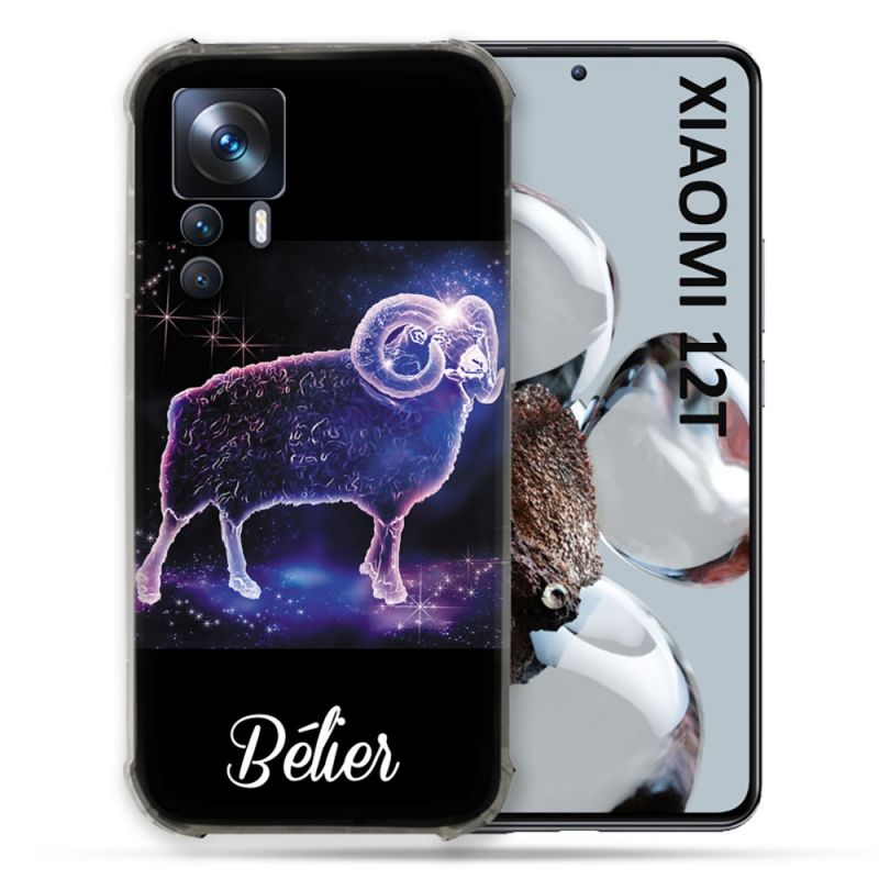 Coque Renforcée En Verre Trempé Pour Xiaomi 12T Signe Zodiaque 2 Bélier