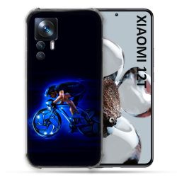 Coque Renforcée En Verre Trempé Pour Xiaomi 12T Sport Cyclisme Bleu