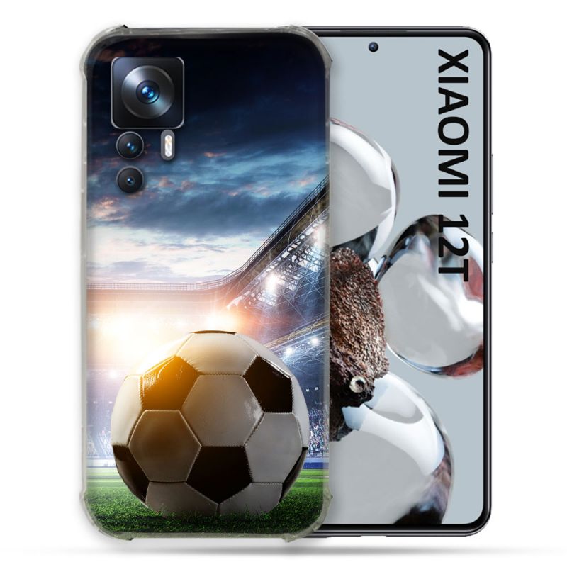 Coque Renforcée En Verre Trempé Pour Xiaomi 12T Sport Football Stade