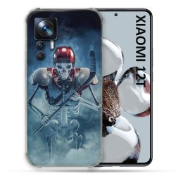 Coque Renforcée En Verre Trempé Pour Xiaomi 12T Sport Hockey Squelette