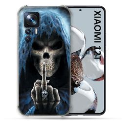 Coque Renforcée En Verre Trempé Pour Xiaomi 12T Tete de Mort Doigt