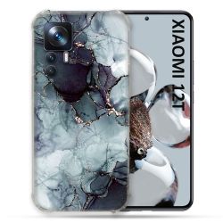 Coque Renforcée En Verre Trempé Pour Xiaomi 12T Texture Marbre Gris