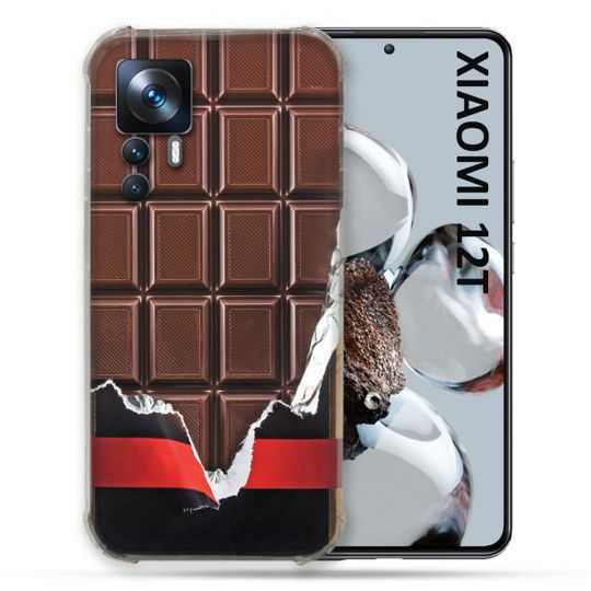 Coque Renforcée En Verre Trempé Pour Xiaomi 12T Texture Trompe Oeil Chocolat