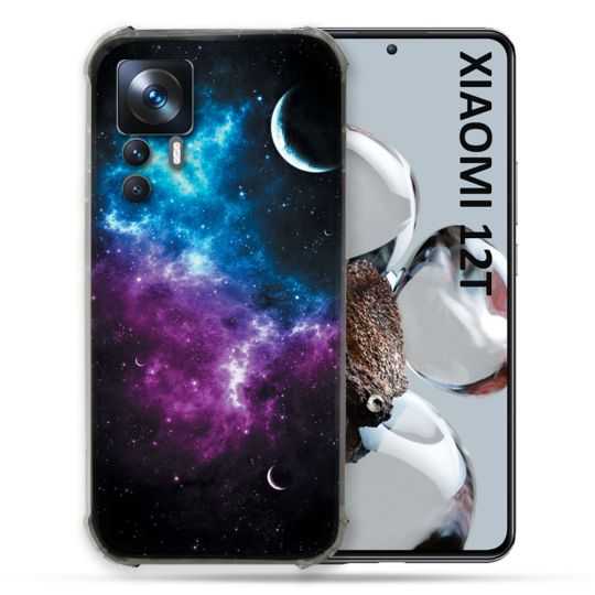 Coque Renforcée En Verre Trempé Pour Xiaomi 12T Univers Bleu Violet