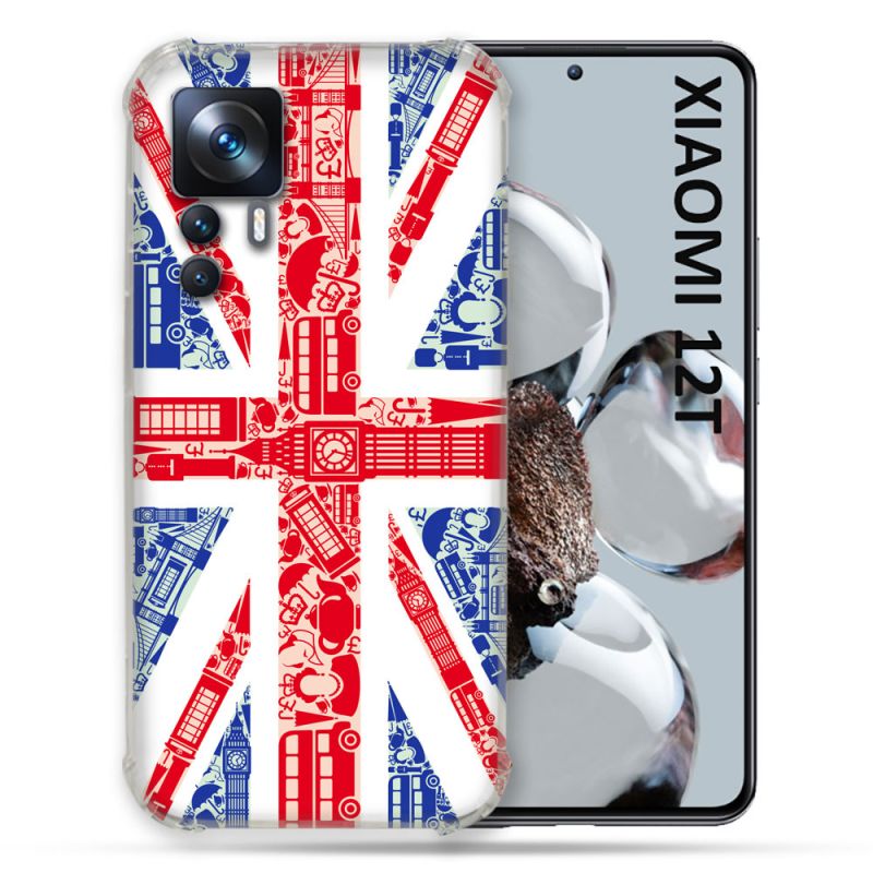 Coque Renforcée En Verre Trempé Pour Xiaomi 12T Voyage Angleterre Blanc