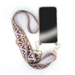 Coque Renforcée En Verre Trempé Transparente Pour Xiaomi 12T avec Lanière / Bandoulière / Cordon réglable en tissu triangle