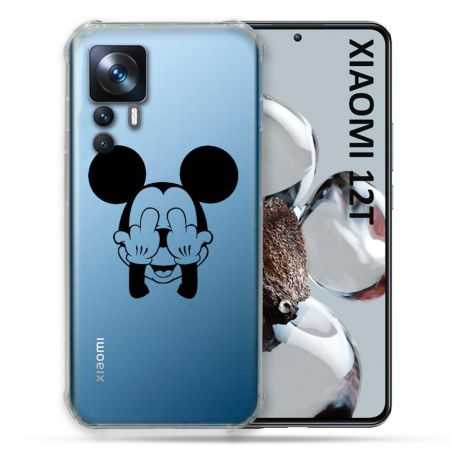 Coque Renforcée En Verre Trempé Transparente Pour Xiaomi 12T Mickey doigt