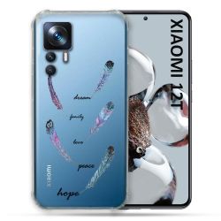 Coque Renforcée En Verre Trempé Transparente Pour Xiaomi 12T Plume Couleur