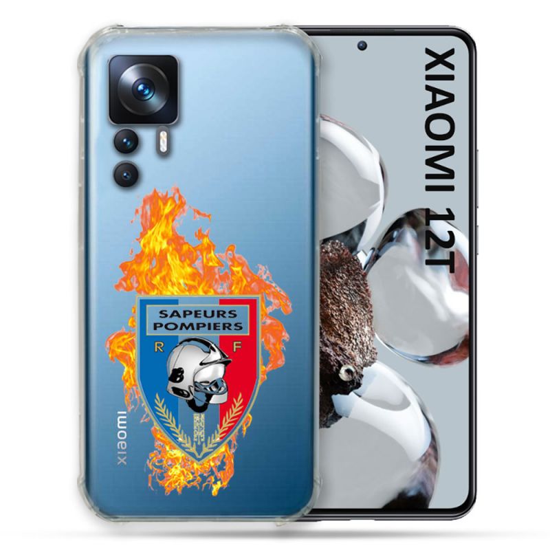 Coque Renforcée En Verre Trempé Transparente Pour Xiaomi 12T Pompier Feu
