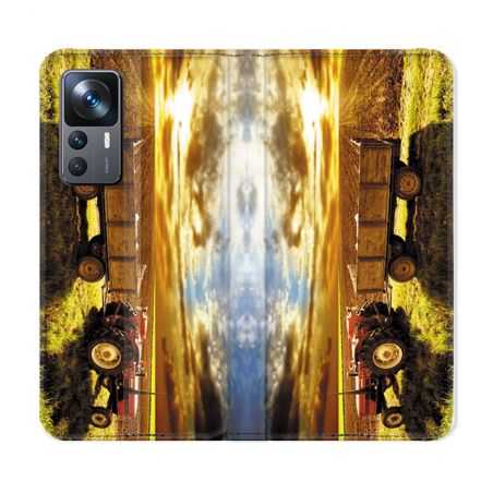 Housse Cuir Portefeuille Pour Xiaomi 12T Agriculture Tracteur Color