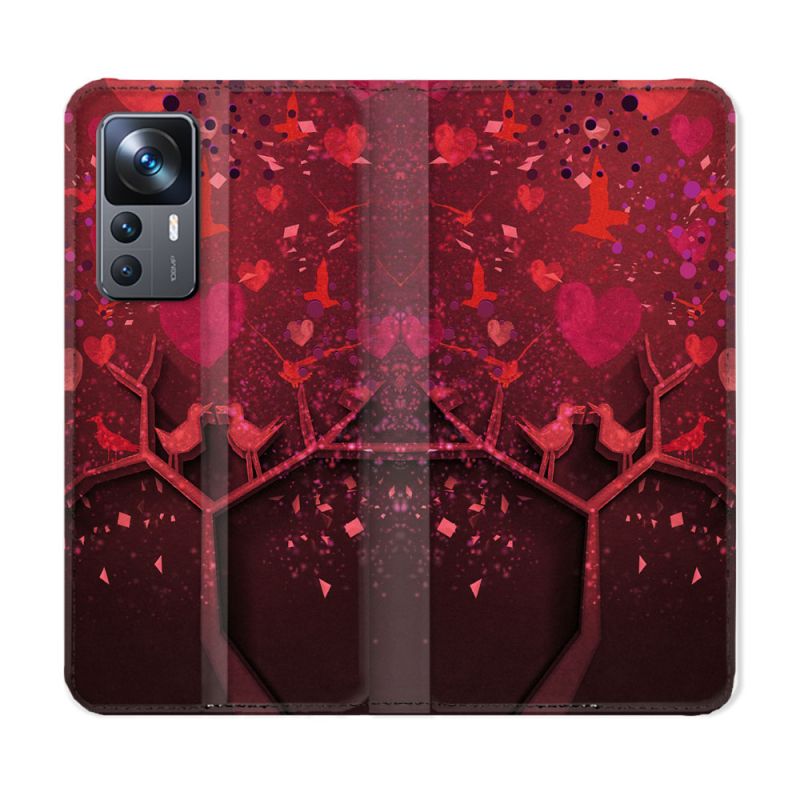 Housse Cuir Portefeuille Pour Xiaomi 12T Amour Arbre