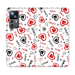 Housse Cuir Portefeuille Pour Xiaomi 12T Amour Love
