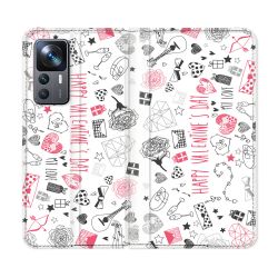 Housse Cuir Portefeuille Pour Xiaomi 12T Amour Valentines