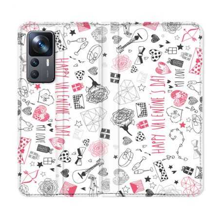 Housse Cuir Portefeuille Pour Xiaomi 12T Amour Valentines