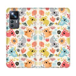 Housse Cuir Portefeuille Pour Xiaomi 12T Animal Koala Pattern