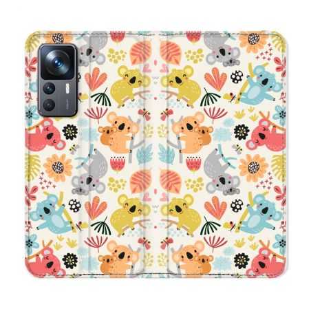 Housse Cuir Portefeuille Pour Xiaomi 12T Animal Koala Pattern