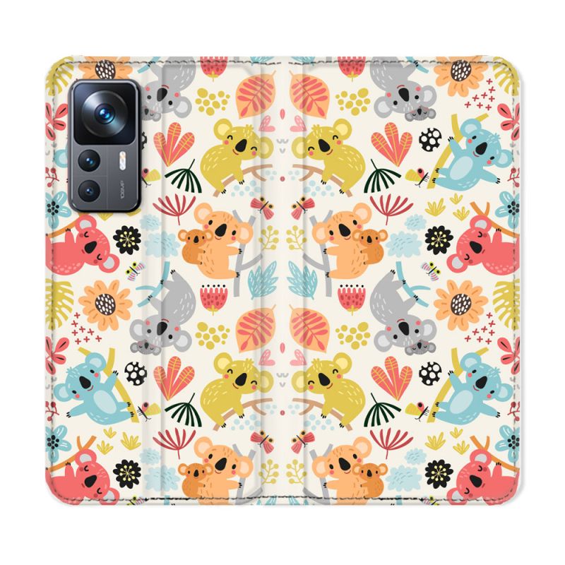 Housse Cuir Portefeuille Pour Xiaomi 12T Animal Koala Pattern