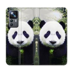 Housse Cuir Portefeuille Pour Xiaomi 12T Animal Panda Color