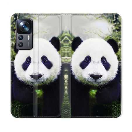 Housse Cuir Portefeuille Pour Xiaomi 12T Animal Panda Color