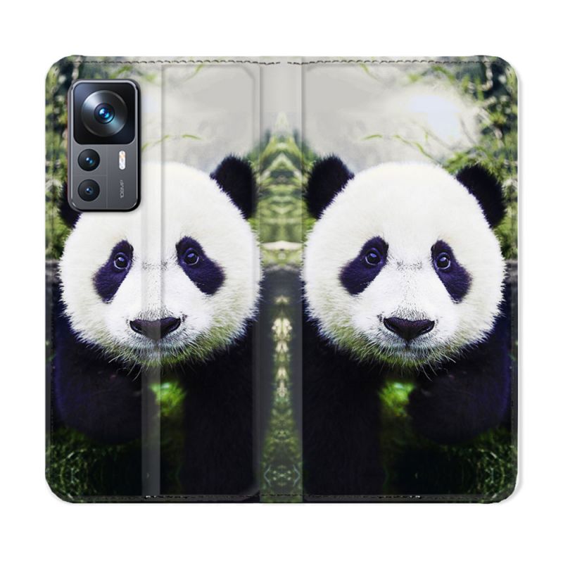 Housse Cuir Portefeuille Pour Xiaomi 12T Animal Panda Color
