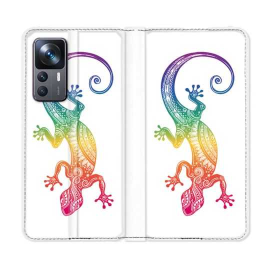 Housse Cuir Portefeuille Pour Xiaomi 12T Animal Salamandre Color