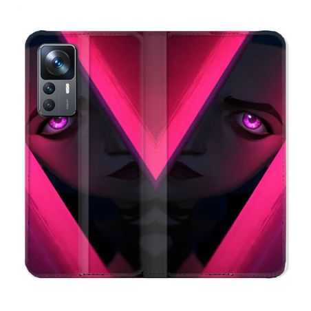 Housse Cuir Portefeuille Pour Xiaomi 12T Arcane Jynx Rose