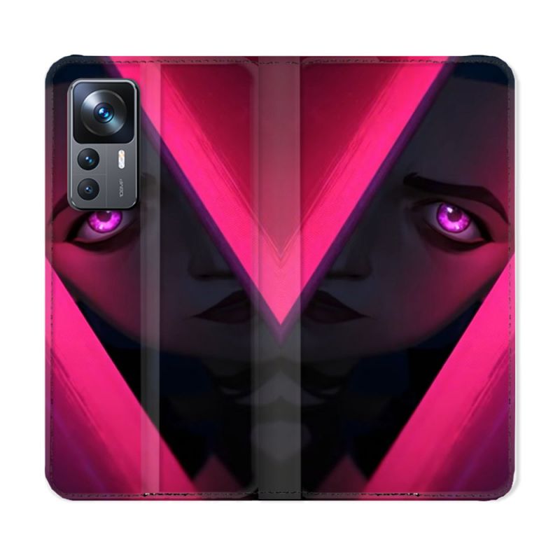 Housse Cuir Portefeuille Pour Xiaomi 12T Arcane Jynx Rose