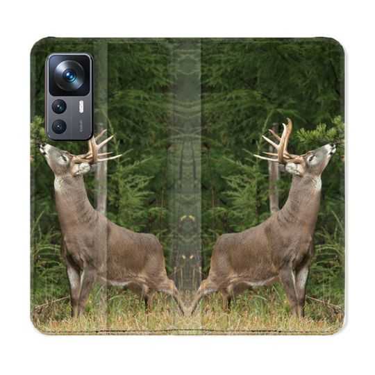 Housse Cuir Portefeuille Pour Xiaomi 12T Chasse Cerf