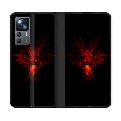 Housse Cuir Portefeuille Pour Xiaomi 12T Fantastique Dragon Feu