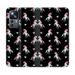 Housse Cuir Portefeuille Pour Xiaomi 12T Fantastique Licorne Pattern