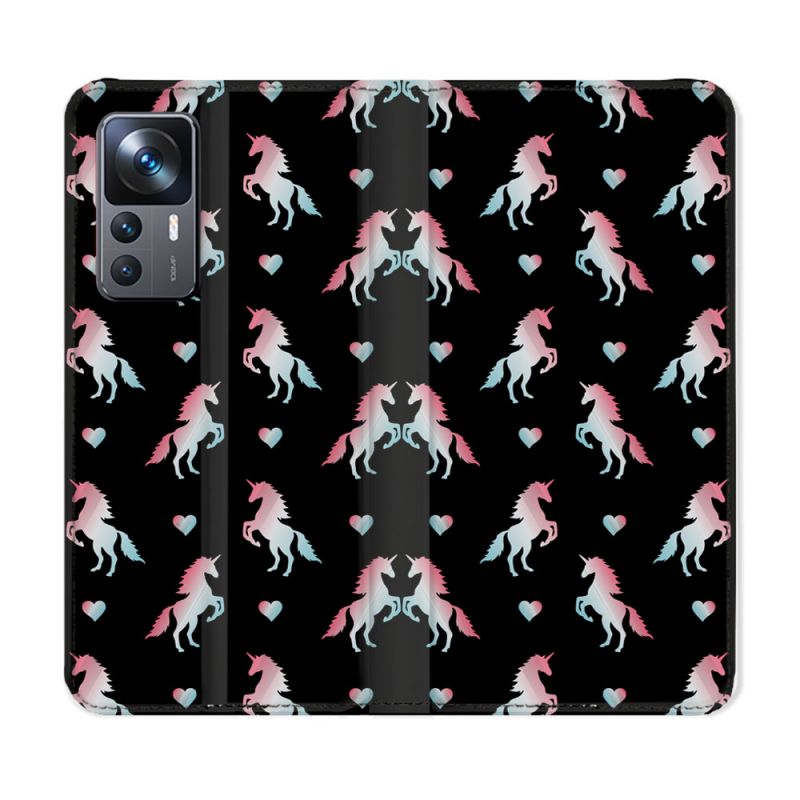 Housse Cuir Portefeuille Pour Xiaomi 12T Fantastique Licorne Pattern