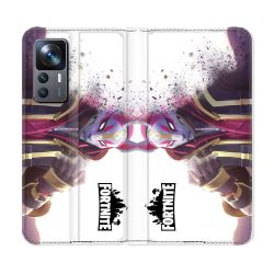 Housse Cuir Portefeuille Pour Xiaomi 12T Fortnite Blanc